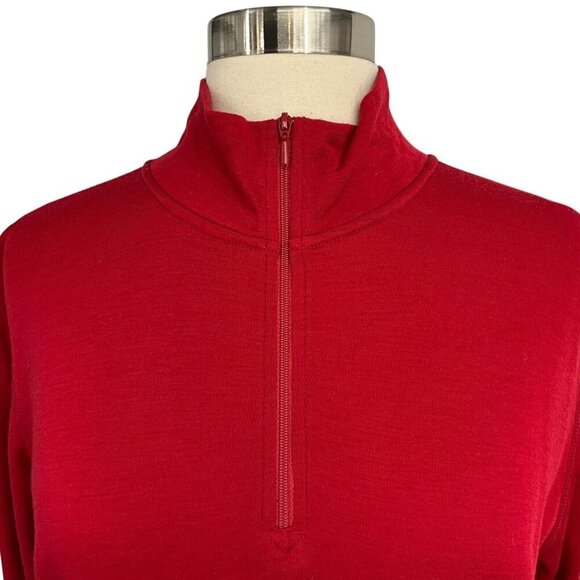 NWT Minus33 Midweight Thermal 1/4 Zip Base Layer Top Red Size M 100% Merino Wool - Picture 14 of 16